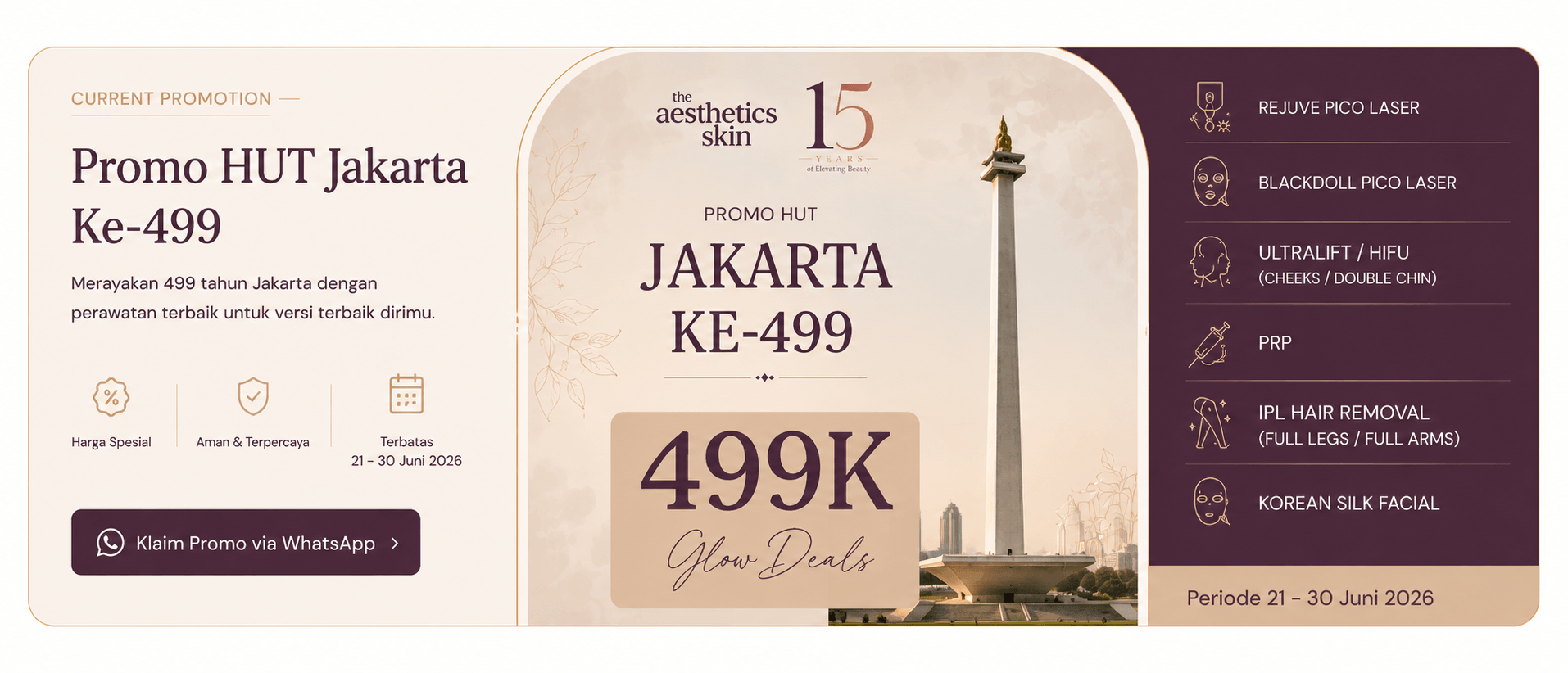 Promo HUT Jakarta Ke-499 The Aesthetics Skin